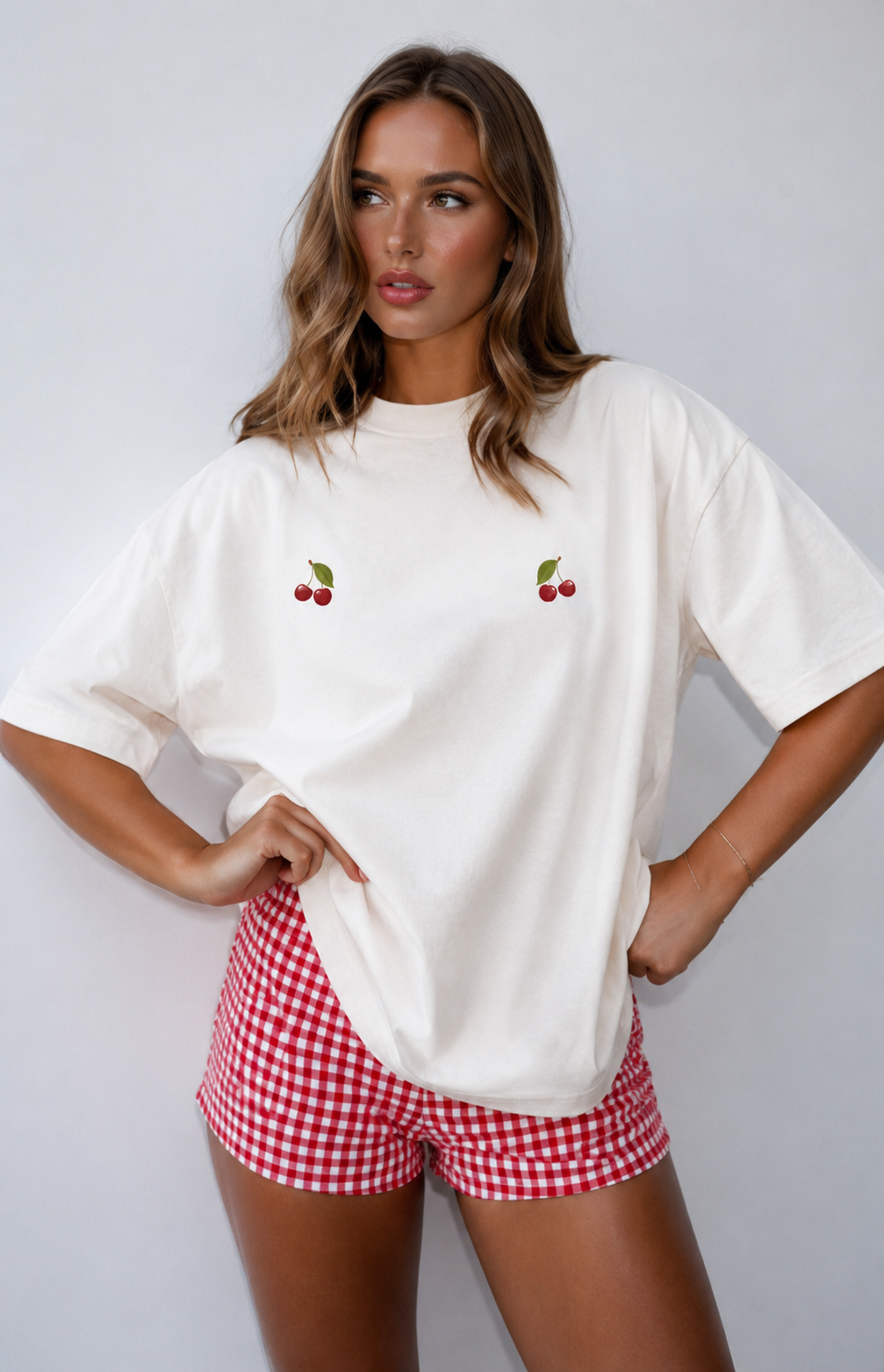 Koszulka oversize „Cherry Kisses” - obrazek 2