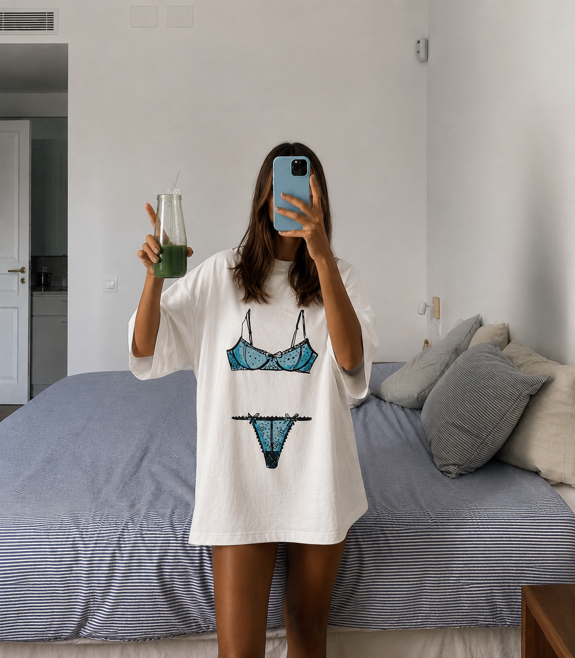 Koszulka oversize „Sapphire Intimates” - obrazek 2
