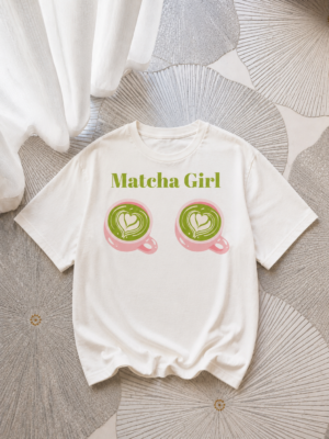 Koszulka oversize „matcha girl”