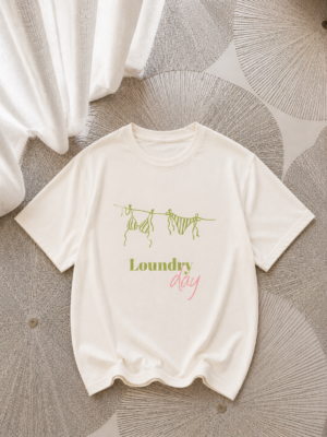 Koszulka oversize „laundry & chill”